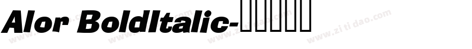 Alor BoldItalic字体转换
